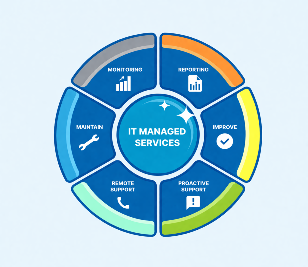 IT managed services infographic diagram | Compu-Tech, Inc.