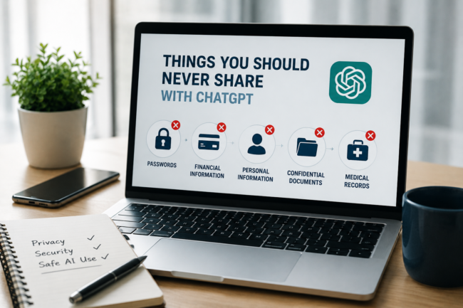 Things You Should Never Share With ChatGPT